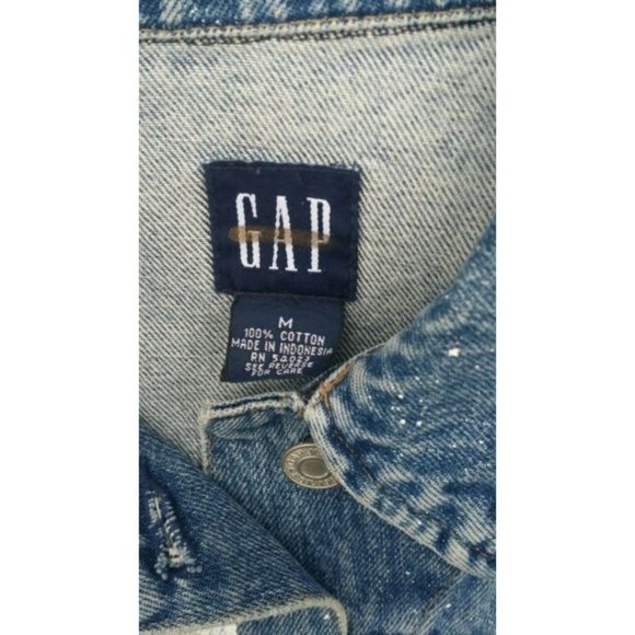 Girls Jean Vest Size M Holiday Winter Handpainted Snowman - Picture 9 of 12